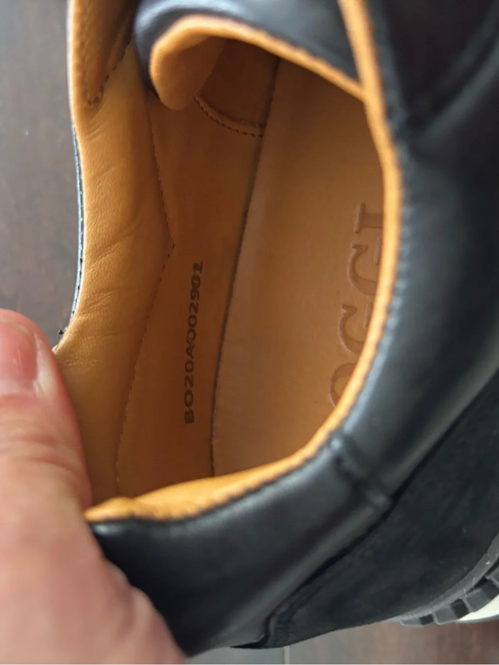 Men's Black Leather Wingtip Derby Sneakers